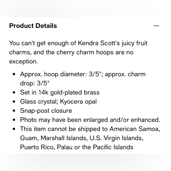 NWT! KENDRA SCOTT REMOVABLE CHARM 🍒 EARRINGS! 14K/ RARE KYOCERA OPAL! CELEB FAV! - Picture 6 of 6